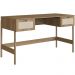 Mesa Escrivaninha Home Office 2 Gavetas Pés Madeira Moss A03 Hanover Roble - Lyam Decor