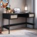 Mesa Escrivaninha Home Office 2 Gavetas Pés Madeira Moss A03 Nero Preto - Lyam Decor