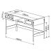 Mesa Escrivaninha Home Office 2 Gavetas Pés Madeira Moss A03 Nero Preto - Lyam Decor