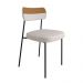 Mesa Jantar Capri 160cm Off White 6 Cadeiras Melina B05 Linho Cru Couríssimo Caramelo - Lyam Decor