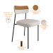 Mesa Jantar Capri 160cm Off White 6 Cadeiras Melina B05 Linho Cru Couríssimo Caramelo - Lyam Decor