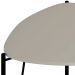 Mesa Lateral Para Sala de Estar Alta Pés Industrial Preto Alef I03 Grigio - Lyam Decor