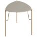 Mesa Lateral Para Sala de Estar Baixa Pés Industrial Dourado Alef I03 Grigio - Lyam Decor