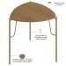 Mesa Lateral Para Sala de Estar Baixa Pés Industrial Dourado Alef I03 Louro - Lyam Decor