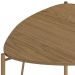 Mesa Lateral Para Sala de Estar Baixa Pés Industrial Dourado Alef I03 Louro - Lyam Decor