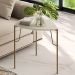 Mesa Lateral Para Sala de Estar Baixa Pés Industrial Dourado Alef I03 Luna - Lyam Decor