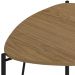 Mesa Lateral Para Sala de Estar Baixa Pés Industrial Preto Alef I03 Louro - Lyam Decor