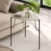 Mesa Lateral Para Sala de Estar Baixa Pés Industrial Preto Alef I03 Luna - Lyam Decor
