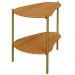 Mesa Lateral Para Sala de Estar Orgânica Industrial 60cm Hagar D03 Freijó - Lyam Decor