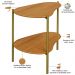 Mesa Lateral Para Sala de Estar Orgânica Industrial 60cm Hagar D03 Freijó - Lyam Decor