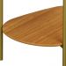 Mesa Lateral Para Sala de Estar Orgânica Industrial 60cm Hagar D03 Freijó - Lyam Decor