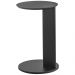 Mesa Lateral Para Sala de Estar Pés Madeira Bulat A03 Nero Preto - Lyam Decor