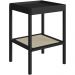 Mesa Lateral Para Sala de Estar Pés Madeira Moss A03 Nero Preto - Lyam Decor