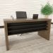Mesa Para Escritório E Home Office Atria Executiva 135 Cm A02 Charuto Preto - Lyam Decor