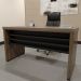 Mesa Para Escritório E Home Office Atria Executiva 135 Cm A02 Charuto Preto - Lyam Decor