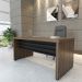 Mesa Para Escritório E Home Office Atria Executiva 158 Cm A02 Charuto Preto - Lyam Decor