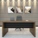 Mesa Para Escritório E Home Office Atria Executiva 158 Cm A02 Charuto Preto - Lyam Decor