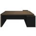 Mesa Para Escritório Em L Caixa Com Tomada Atria Executiva 200x183cm A02 Charuto Preto - Lyam Decor