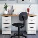 Mesa Para Escritório Escrivaninha Due Web Nogal A02 Branco - Lyam Decor