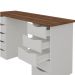 Mesa Para Escritório Escrivaninha Due Web Nogal A02 Branco - Lyam Decor