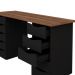 Mesa Para Escritório Escrivaninha Due Web Nogal A02 Preto - Lyam Decor