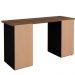 Mesa Para Escritório Escrivaninha Due Web Nogal A02 Preto - Lyam Decor