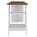Mesa Para Escritório Escrivaninha Home Office 05 Gavetas Spirit Nogal A02 Branco - Lyam Decor