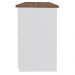 Mesa Para Escritório Escrivaninha Home Office 05 Gavetas Spirit Nogal A02 Branco - Lyam Decor