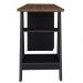Mesa Para Escritório Escrivaninha Home Office 05 Gavetas Spirit Nogal A02 Preto - Lyam Decor
