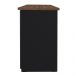 Mesa Para Escritório Escrivaninha Home Office 05 Gavetas Spirit Nogal A02 Preto - Lyam Decor