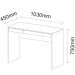 Mesa Para Escritório Escrivaninha Home Office College A02 Branco - Lyam Decor
