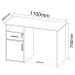 Mesa Para Escritório Escrivaninha Home Office Hall A02 Ipê Branco - Lyam Decor