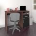 Mesa Para Escritório Escrivaninha Home Office Hall A02 Ipê Preto - Lyam Decor