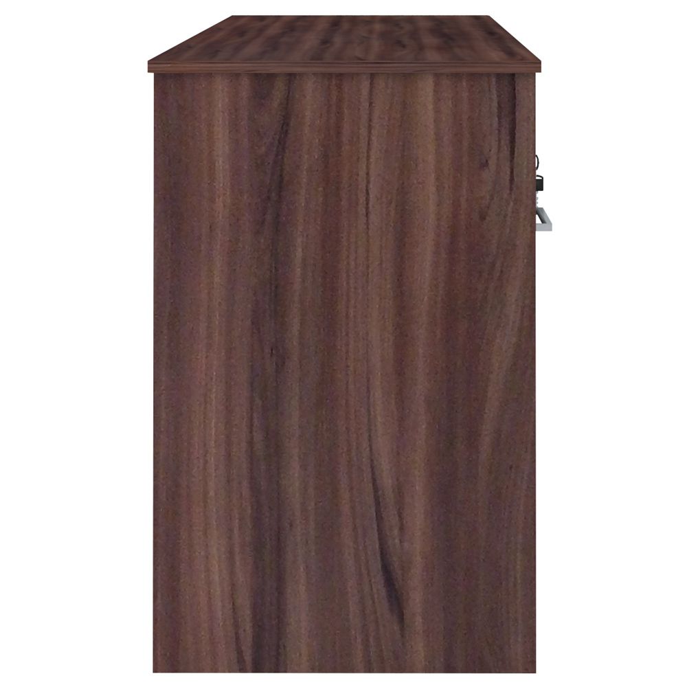 Mesa Para Escritório Escrivaninha Home Office Hall A02 Ipê Preto - Lyam Decor