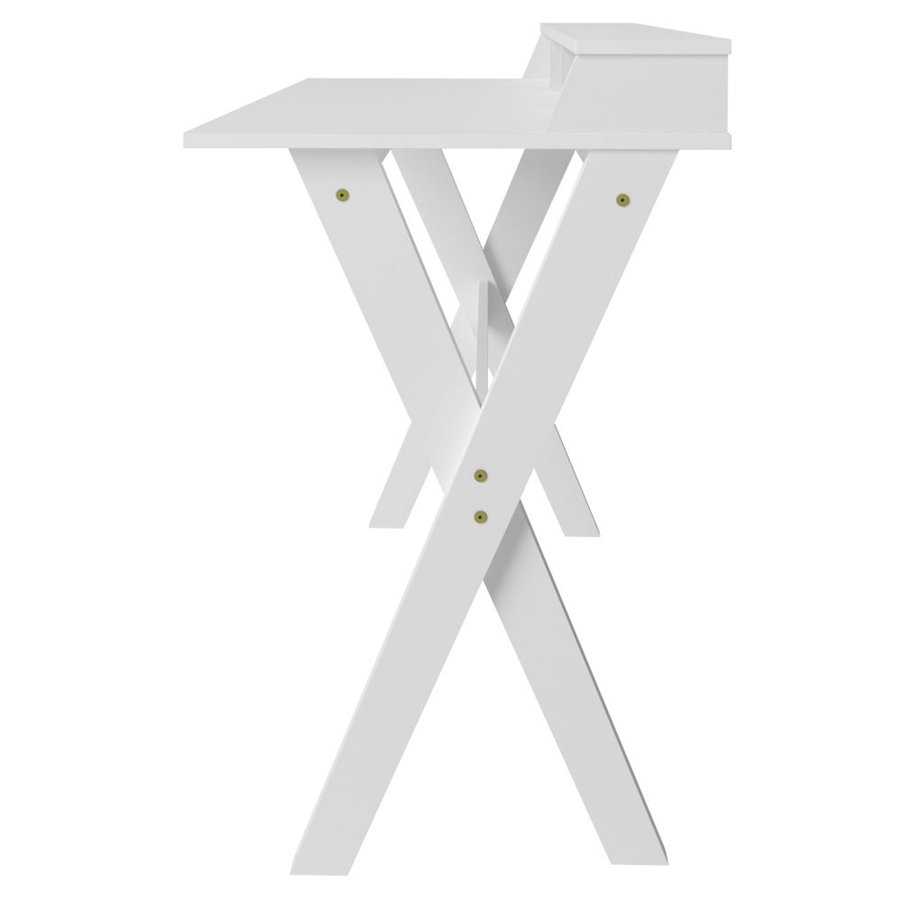 Mesa Para Escritório Escrivaninha Home Office Itália A02 Branco - Lyam Decor