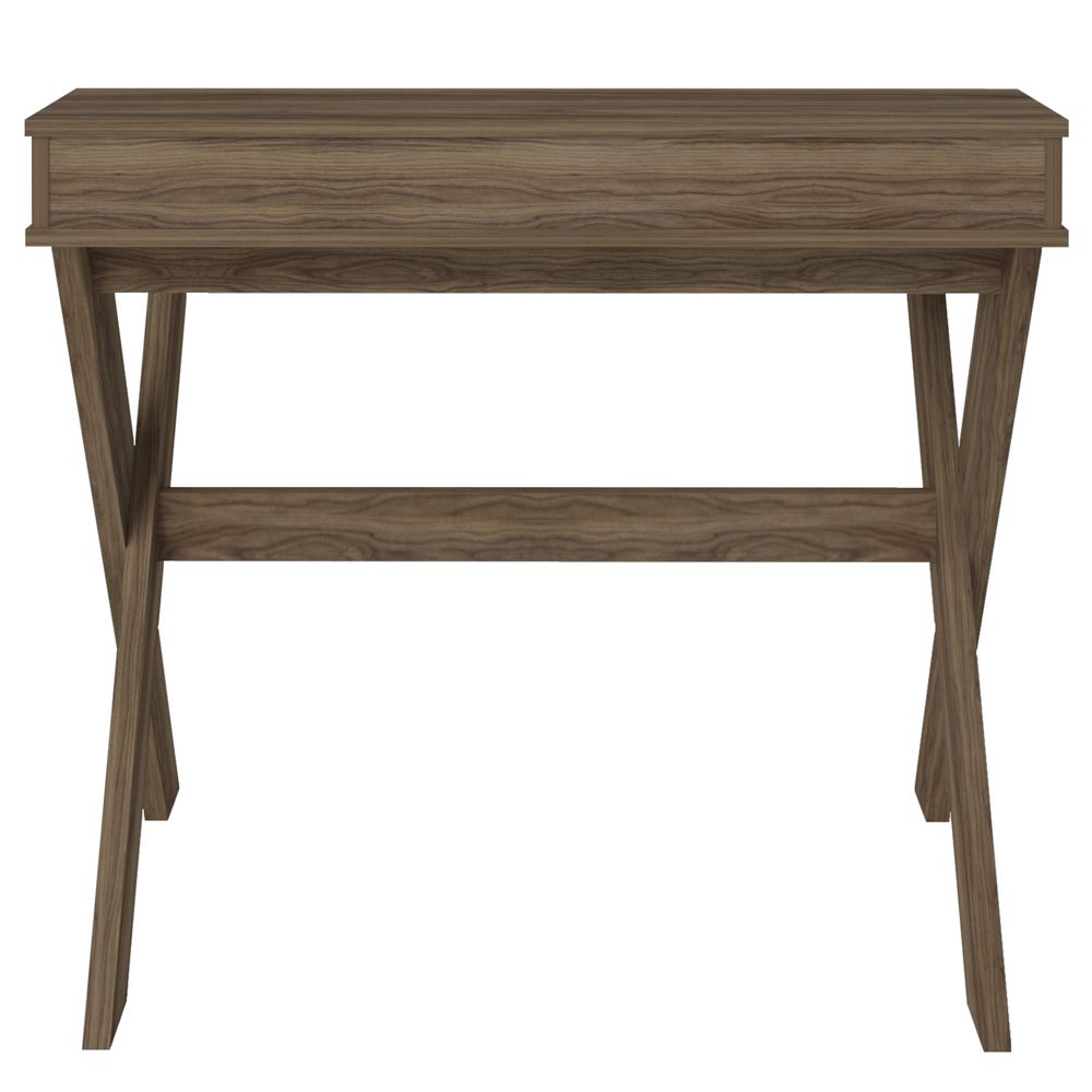 Mesa Para Escritório Escrivaninha Home Office Itália A02 Nogal - Lyam Decor