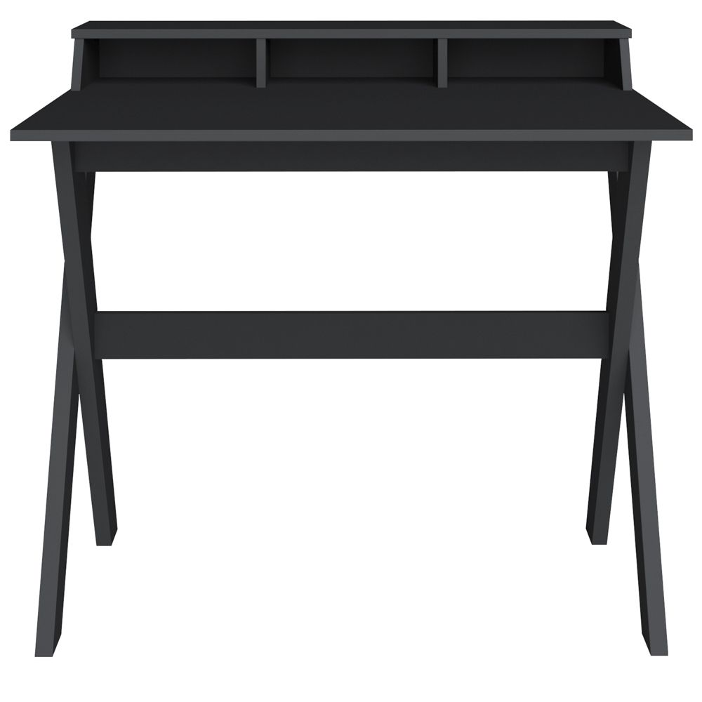 Mesa Para Escritório Escrivaninha Home Office Itália A02 Preto - Lyam Decor