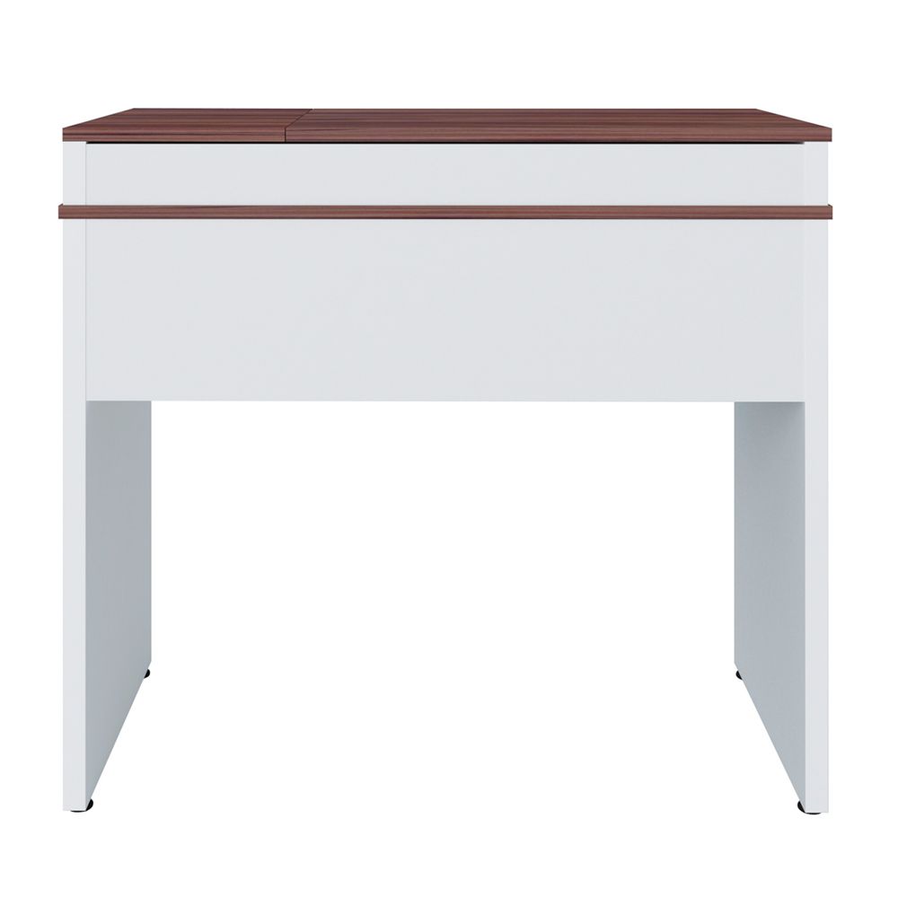 Mesa Para Escritório Escrivaninha Home Office Mind A02 Ipê Branco - Lyam Decor
