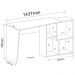 Mesa Para Escritório Escrivaninha Home Office Urban A02 Ipê Branco - Lyam Decor