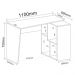 Mesa Para Escritório Escrivaninha Home Office Urban A02 Ipê Branco - Lyam Decor
