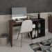 Mesa Para Escritório Escrivaninha Home Office Urban A02 Ipê Preto - Lyam Decor