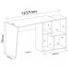 Mesa Para Escritório Escrivaninha Home Office Urban A02 Ipê Preto - Lyam Decor