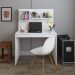 Mesa Para Escritório Escrivaninha com Painel Home Office First A02 Branco - Lyam Decor