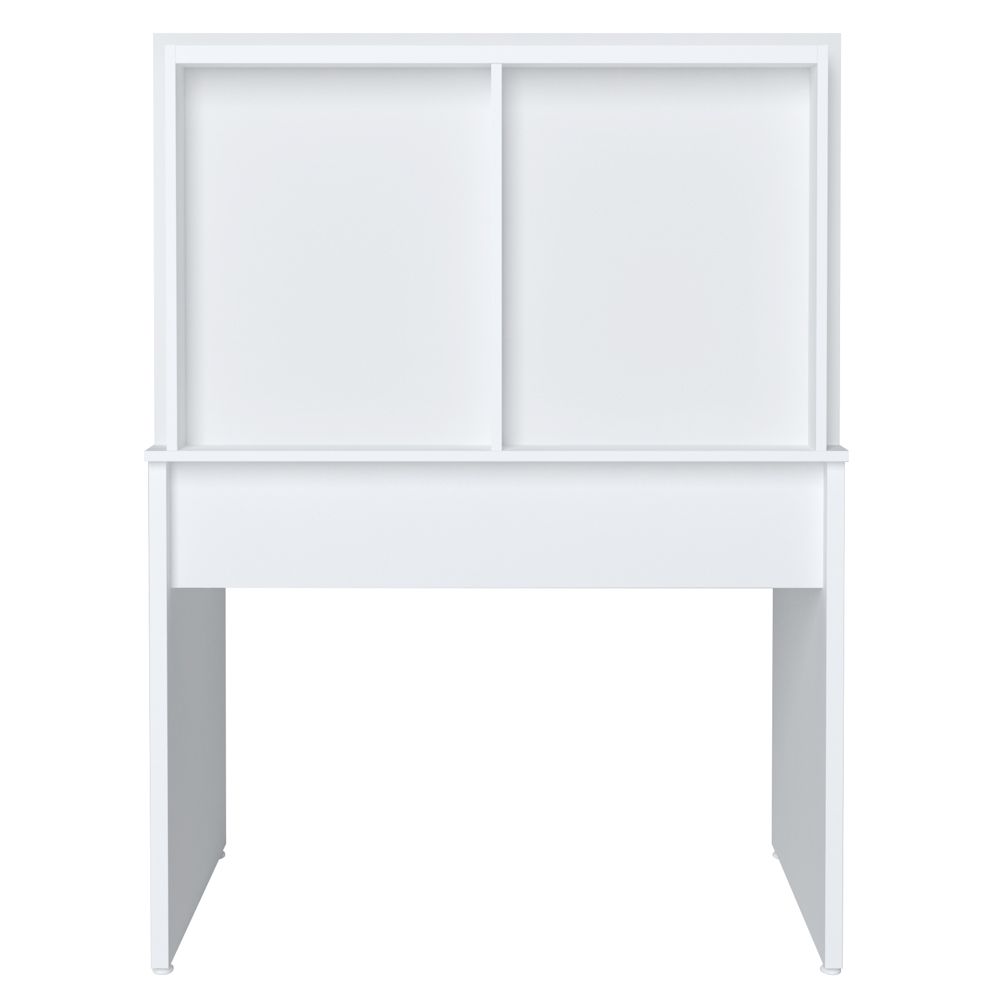 Mesa Para Escritório Escrivaninha com Painel Home Office First A02 Branco - Lyam Decor