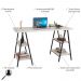 Mesa Para Escritório Estilo Industrial Cavalete Form C01 135cm Snow - Lyam Decor