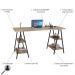 Mesa Para Escritório Estilo Industrial Cavalete Form C01 150cm Carvalho - Lyam Decor