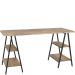 Mesa Para Escritório Estilo Industrial Cavalete Form C01 150cm Carvalho - Lyam Decor