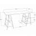 Mesa Para Escritório Estilo Industrial Cavalete Form C01 150cm Carvalho - Lyam Decor