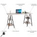 Mesa Para Escritório Estilo Industrial Cavalete Form C01 150cm Snow - Lyam Decor