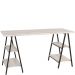 Mesa Para Escritório Estilo Industrial Cavalete Form C01 150cm Snow - Lyam Decor